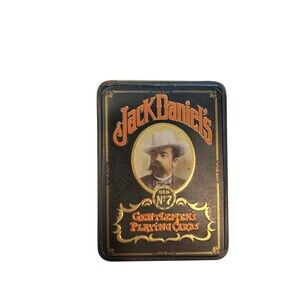 Vrg Jack Daniels Gentlemen’s Playing Cards in Tin with 2 Decks Made In England